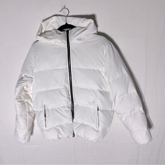 Joe Fresh Jackets & Blazers - Joe Fresh White Down Filled Puffer Coat With Hood M